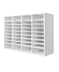 Sugfit 36 Compartment Wooden Literature Organizer Mailbox for Office Storage