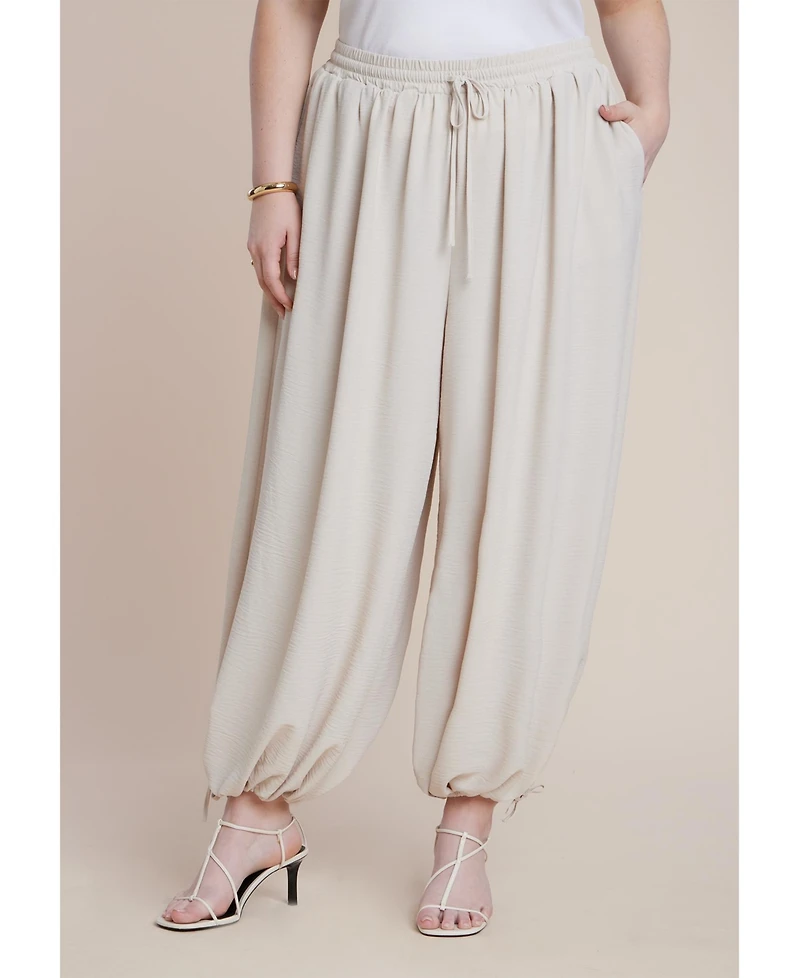 Eloquii Women's Drawstring Balloon Pant
