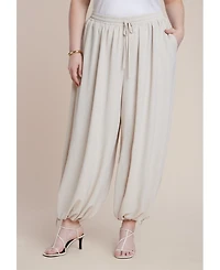 Eloquii Women's Drawstring Balloon Pant