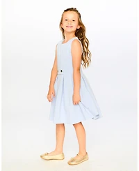 Deux par Little Girls Sleeveless Neoprene Dress Pale