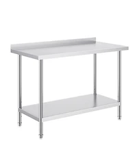 Sugift Heavy Duty Stainless Steel Work Table 24 x 48 x 36 in for Restaurant and Home Use