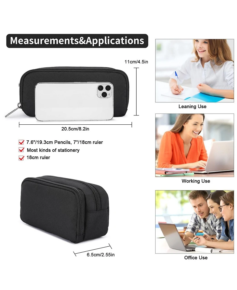 Gnuadz Pencil Case Pouch Aesthetic Box Office Stationery Organizer Simple Sturdy Multifunctional Bag