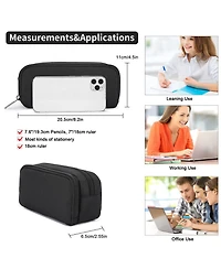 Gnuadz Pencil Case Pouch Aesthetic Box Office Stationery Organizer Simple Sturdy Multifunctional Bag