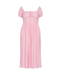 City Chic Women's Ariella Crochet Trim Midi Dress