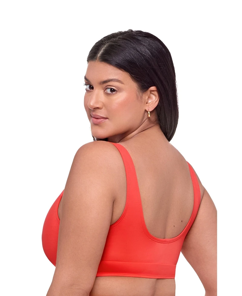 S3 Apparel Women's Supportive Banded Cinch Front Bikini Swimsuit Top - Palm Royale