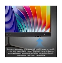 24" All-in-One Desktop Intel Core i3 1305U 8GB Ram Intel Uhd Graphics 512GB Ssd Windows 11 Home Full Hd Ips 120Hz - Black