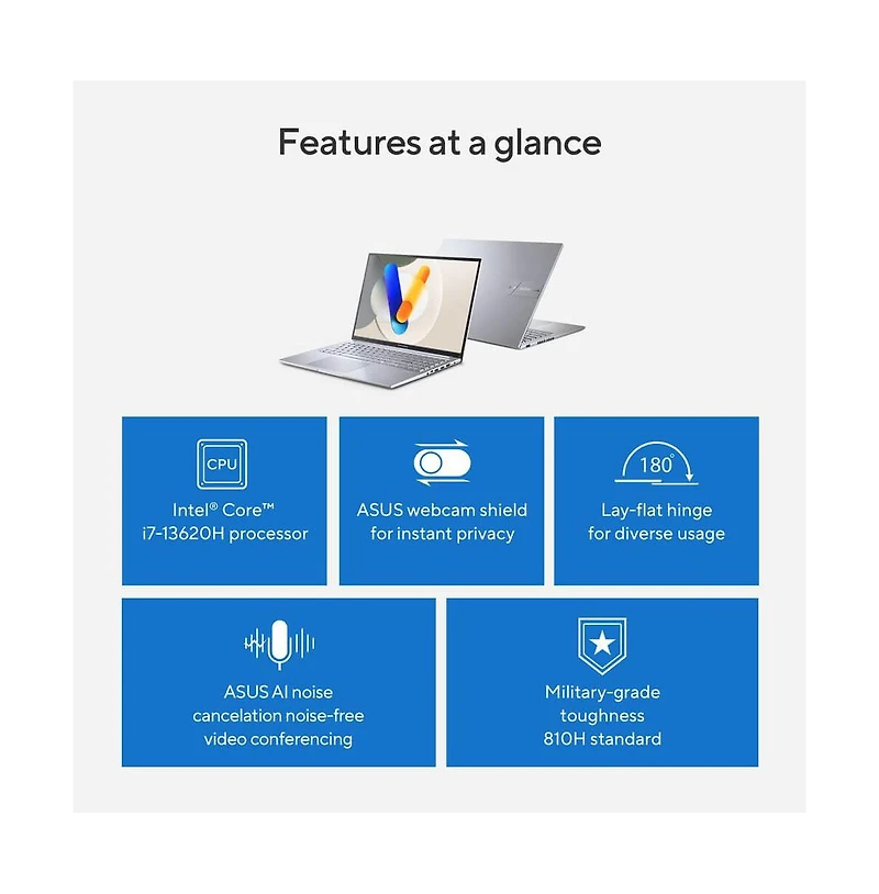 Asus Vivobook 16 16" Laptop Intel Core i7-13620H 16GB Ram 512GB Ssd Storage
