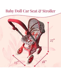 The New York Doll Collection Baby Doll Car Seat and Stroller Combo