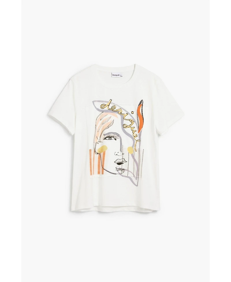 Desigual Women's T-shirt logo face
