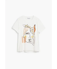 Desigual Women's T-shirt logo face