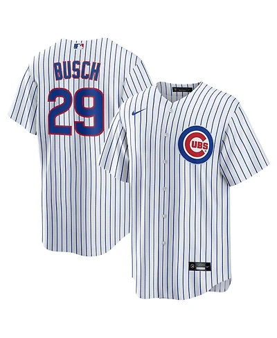 Nike Men's Michael Busch White Chicago Cubs Home Replica Jersey