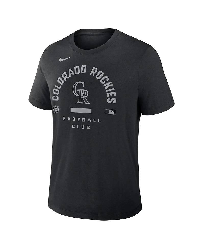 Nike Men's Black Colorado Rockies Authentic Collection Early Work Tri-Blend Dri-fit T-Shirt