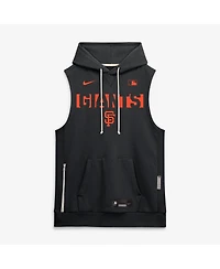 Nike Men's Black San Francisco Giants Authentic Collection Standard Issue Dri-fit Sleeveless Hoodie