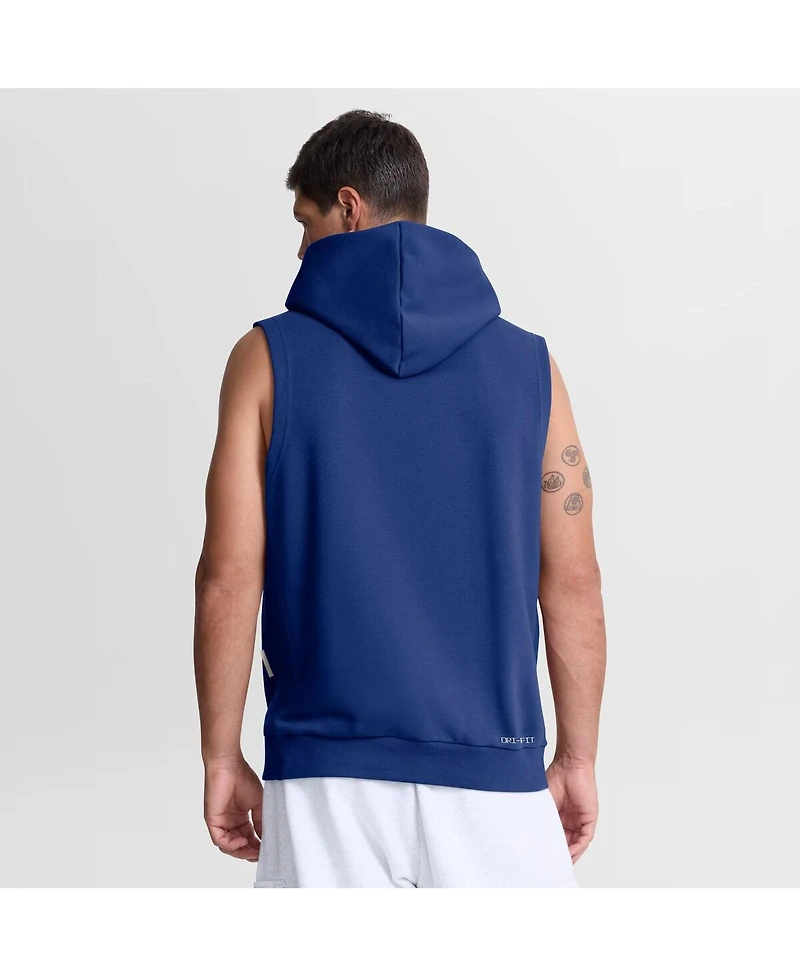 Nike Men's Royal Chicago Cubs Authentic Collection Standard Issue Dri-fit Sleeveless Hoodie
