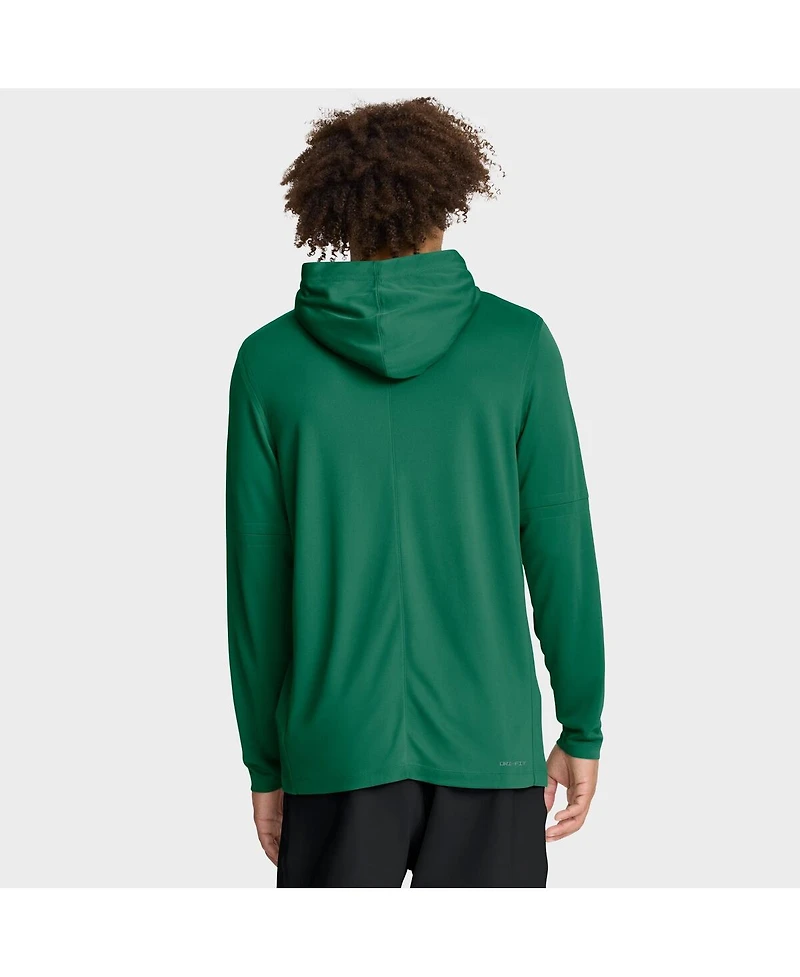 Nike Men's Kelly Green Athletics Authentic Collection Dri-fit Long Sleeve Hoodie