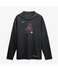 Nike Men's Black Arizona Diamondbacks Authentic Collection Dri-fit Long Sleeve Hoodie