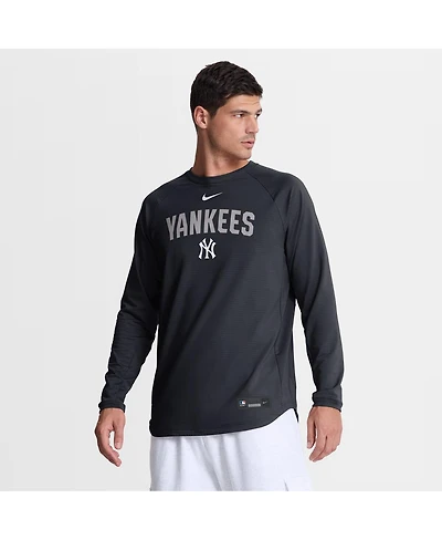 Nike Men's Navy New York Yankees Authentic Collection Raglan Dri-fit Sweatshirt