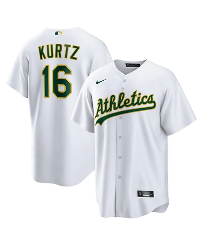 Nike Men's Nick Kurtz White Athletics Home Replica Player Jersey