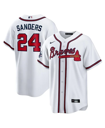 Nike Men's Deion Sanders White Atlanta Braves Home Retired Player Replica Jersey