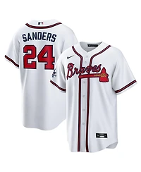 Nike Men's Deion Sanders White Atlanta Braves Home Retired Player Replica Jersey