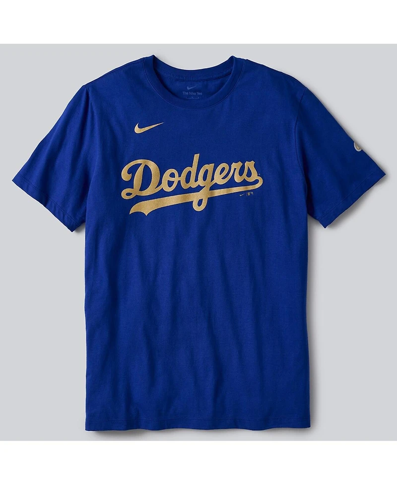Nike Men's Royal Los Angeles Dodgers 2026 Gold Collection Wordmark T-Shirt