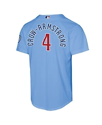 Nike Big Boys and Girls Pete Crow-Armstrong Light Blue Chicago Cubs Alternate 2 Stadium Jersey