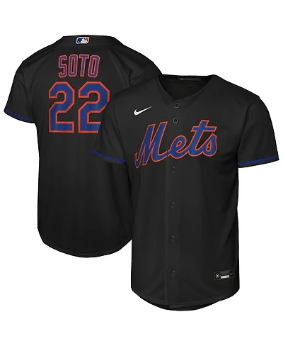 Nike Big Boys and Girls Juan Soto Black New York Mets Alternate Replica Jersey