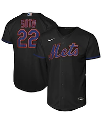Nike Big Boys and Girls Juan Soto Black New York Mets Alternate Replica Jersey