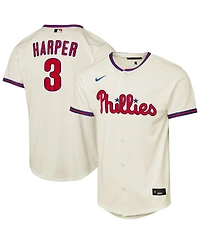 Nike Big Boys and Girls Bryce Harper Cream Philadelphia Phillies Alternate 2 Replica Jersey
