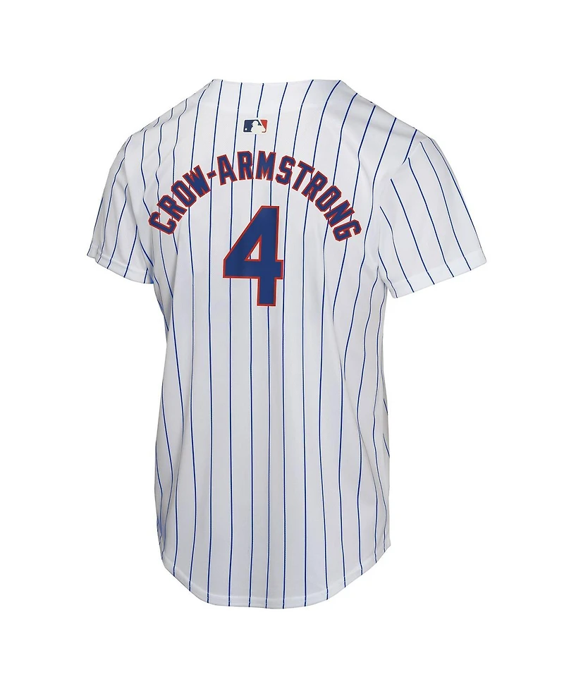 Nike Big Boys and Girls Pete Crow-Armstrong White Chicago Cubs Home Game Player Jersey