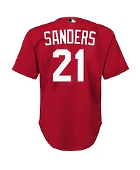 Mitchell & Ness Big Boys and Girls Deion Sanders Red Cincinnati Reds Cooperstown Mesh Batting Practice Jersey