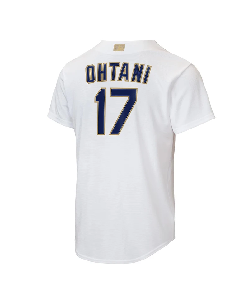 Nike Big Boys and Girls Shohei Ohtani White Los Angeles Dodgers 2026 Gold Collection Home Replica Jersey