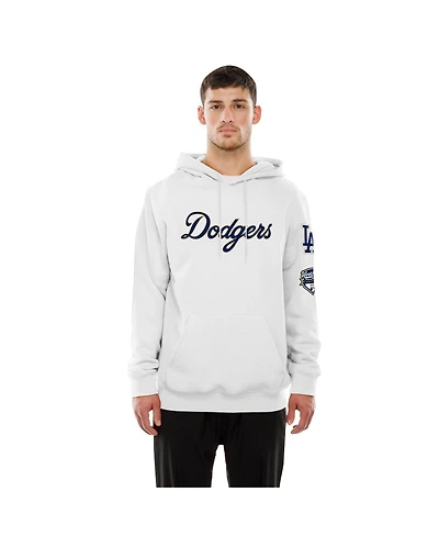 New Era Men's White Los Angeles Dodgers 2026 Gold Collection Logo Hoodie