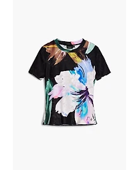 Desigual Women's Textured floral T-shirt