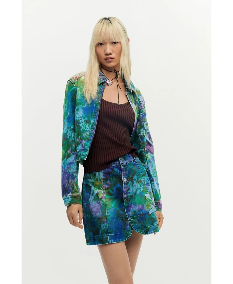 Desigual Women's Denim skirt garden