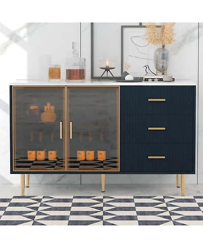 Rainsken Modern Buffet Sideboard Cabinet