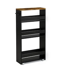 Gnuadz 4-Tier Slim Slide-Out Rolling Storage Cart for Narrow Spaces