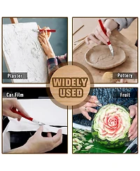 Gnuadz 2 Pack Exacto Knife Set Precision Paper Carving Crafts Art Hobby High Carbon Steel