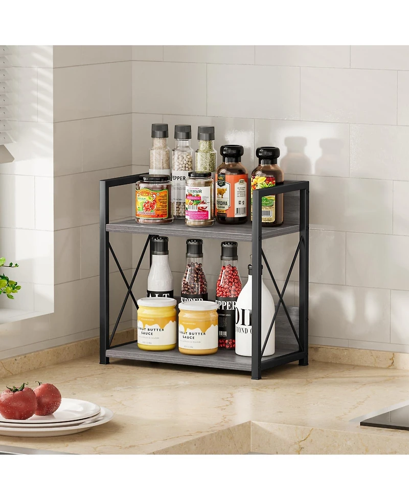 Gnuadz 2 Tier Countertop Spice Rack Organizer