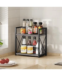 Gnuadz 2 Tier Countertop Spice Rack Organizer
