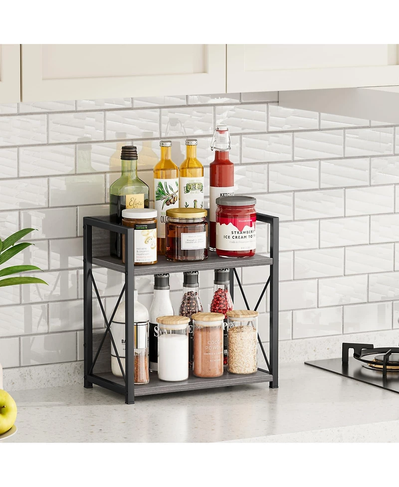Gnuadz 2 Tier Countertop Spice Rack Organizer