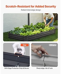 Sugift Metal Raised Garden Planter Box 8 x 4 x 1 Galvanized