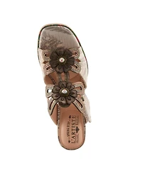 L'Artiste Women's Alania-Garden Slide with Leather Upper