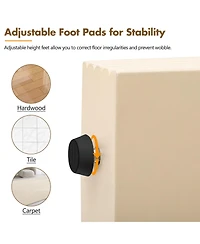 Rainsken 55'' Fluted Console Table, Modern Curved Wood Entryway Table with 2 Storage Drawers and Rounded Silhouette for Living Room, Hallway