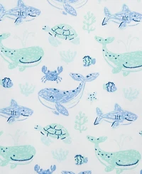 Little Me Baby Boys' Sea life Short-Sleeve and Sleeveless Romper, 2-Pack