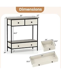 Sugift Farmhouse Console Table with Open Storage Shelf for Hallway