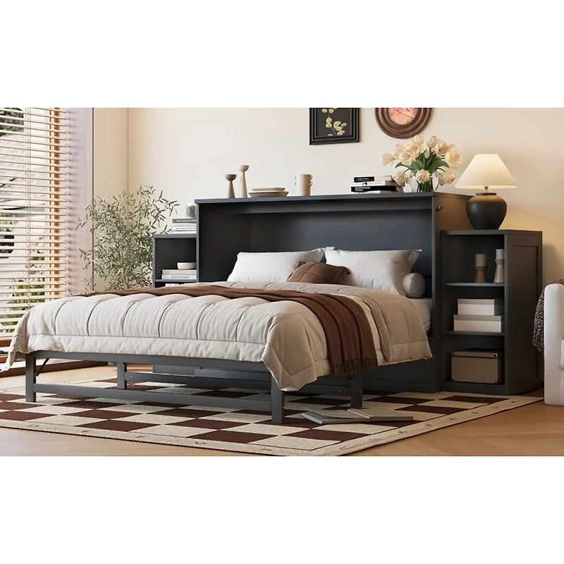 Streamdale Furniture Murphy Bed w/ Storage Drawers and Shelves