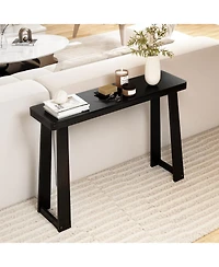 Gouun Solid Rubber Wood 43-Inch Console Table