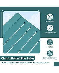 Gouun Weather-Resistant Adirondack Patio Side Table Set of 2