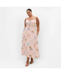 City Chic Women's Billie Postcard Print Maxi Dress